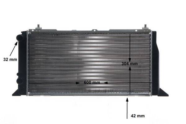 Kühler Motor Rippen mechanisch gefügt 600 mm - 308 mm MAHLE für u.a. AUDI 80