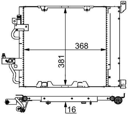Mahle AC376000S Kondensator, Klimaanlage