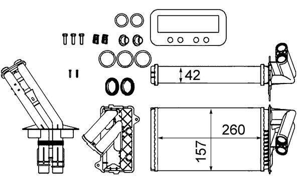 Mahle AH103000S Wärmetauscher, Innenraumheizung