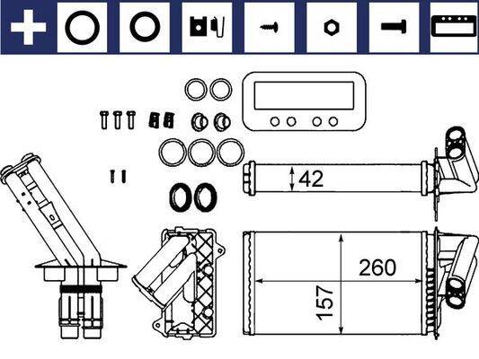 Mahle AH103000S Wärmetauscher, Innenraumheizung