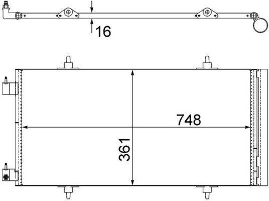 Mahle AC465000S Kondensator, Klimaanlage