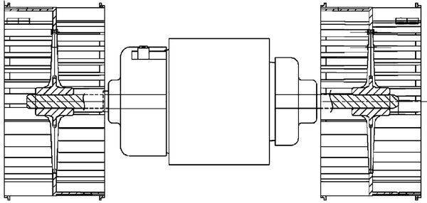 Innenraumgebläse 24 V 300 W Ø 112 mm 2-polig MAHLE für u.a. MERCEDES-BENZ ACTROS