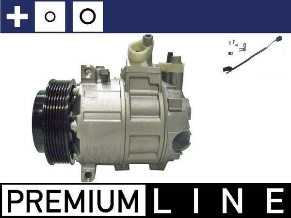 Klimakompressor 12 V Ø 125 mm MAHLE für u.a. MERCEDES-BENZ C-KLASSE