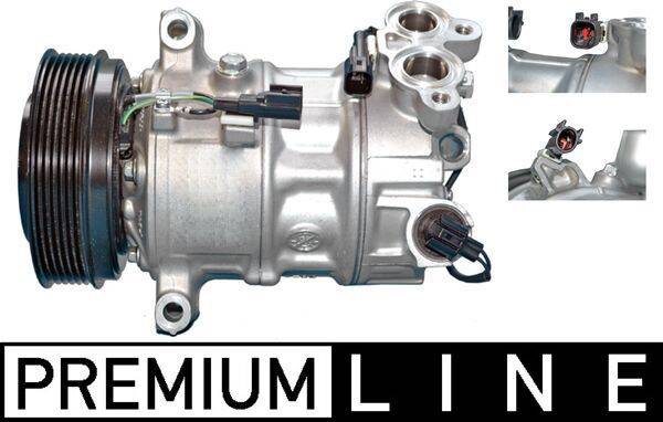 Klimakompressor 12 V Ø 120 mm MAHLE passend für u.a. VOLVO V90