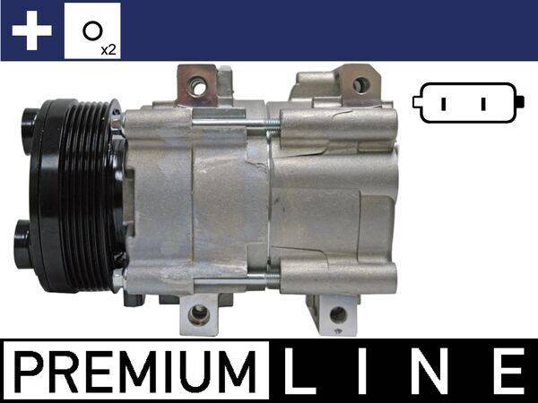 Klimakompressor 12 V Ø 115 mm MAHLE passend für u.a. FORD SCORPIO