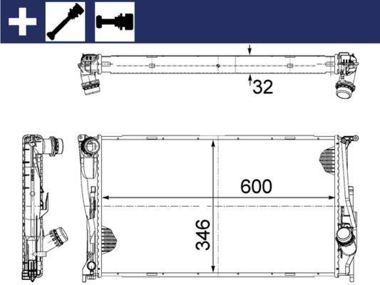 Mahle CR1083000S Kühler, Motorkühlung