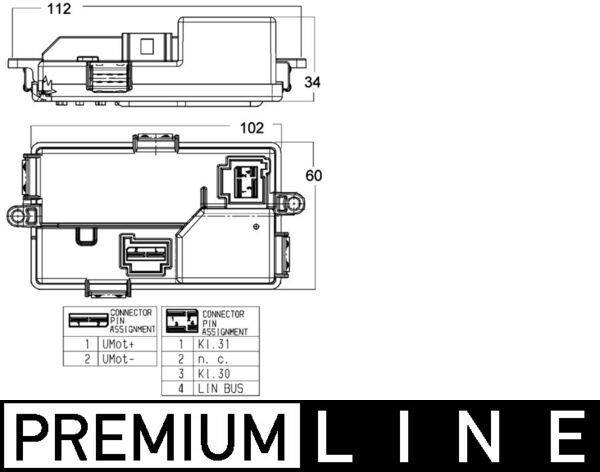 Mahle ABR68000P Regler, Innenraumgebläse
