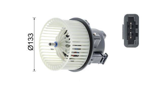 Innenraumgebläse 12 V 150 W Ø 134 mm 2-polig MAHLE für u.a. LAND ROVER EVOQUE
