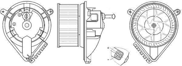 Innenraumgebläse 12 V 150 W Ø 146 mm 2-polig MAHLE für u.a. MB SPRINTER