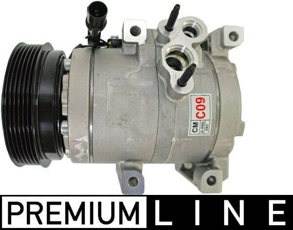 Klimakompressor 12 V Ø 119 mm MAHLE passend für u.a. HYUNDAI SANTA