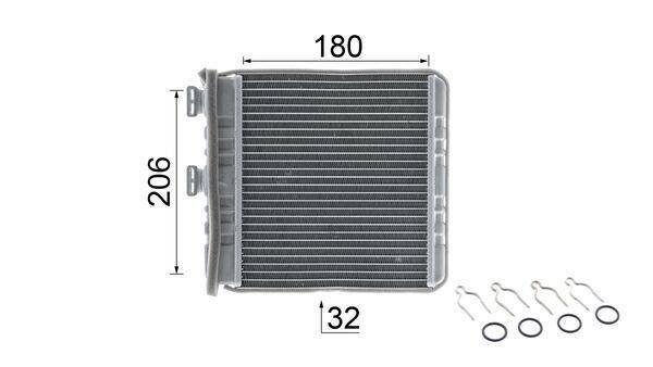 Mahle AH76000P Wärmetauscher, Innenraumheizung
