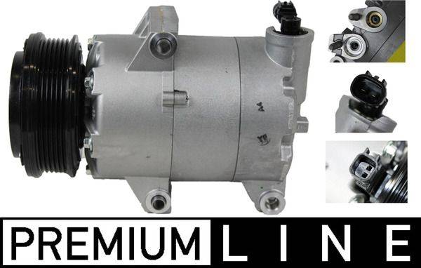Klimakompressor 12 V Ø 110 mm MAHLE passend für u.a. FORD KUGA