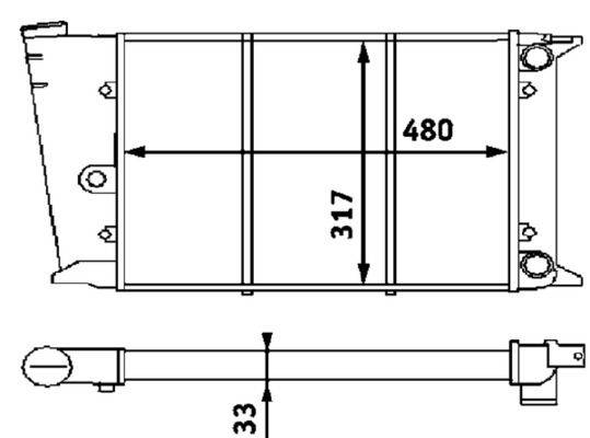Mahle CR418000P Kühler, Motorkühlung
