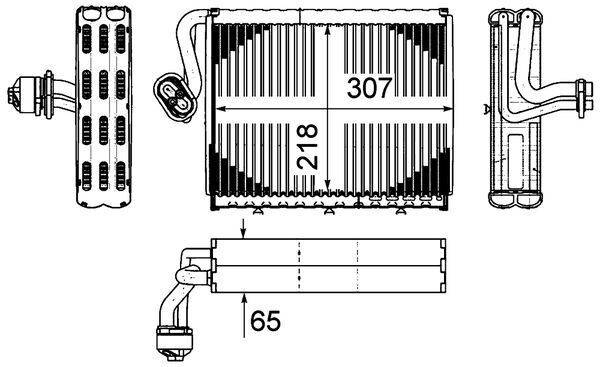 Mahle AE108000P Verdampfer, Klimaanlage