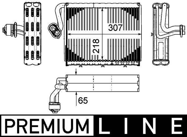 Mahle AE108000P Verdampfer, Klimaanlage