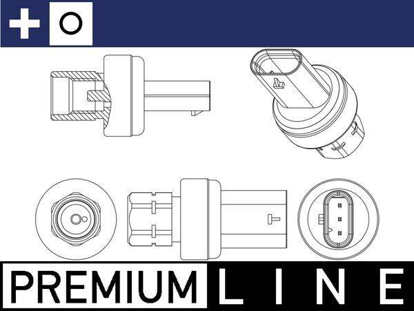 Druckschalter Klimaanlage M10X1.25 3-polig MAHLE für u.a. JEEP CHEROKEE