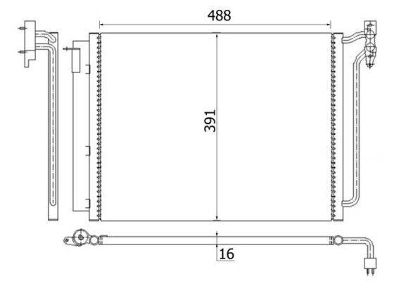Mahle AC311001S Kondensator, Klimaanlage