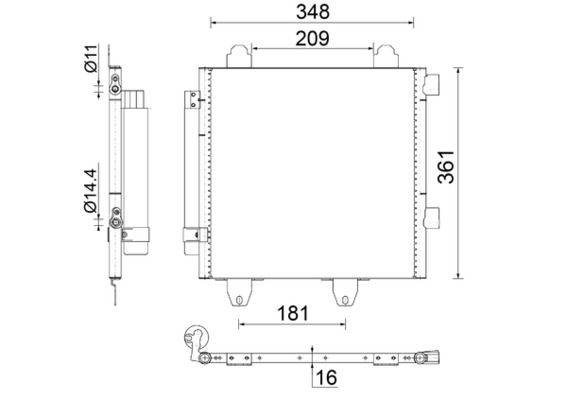 Mahle AC459001S Kondensator, Klimaanlage