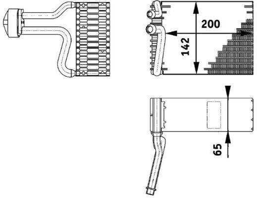Mahle AE66000P Verdampfer, Klimaanlage