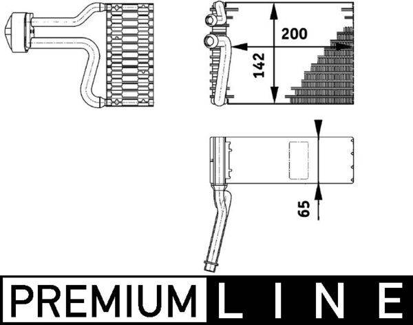 Mahle AE66000P Verdampfer, Klimaanlage