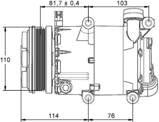 Mahle ACP866000P Kompressor, Klimaanlage