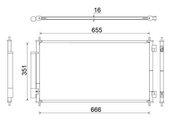 Mahle AC811000S Kondensator, Klimaanlage