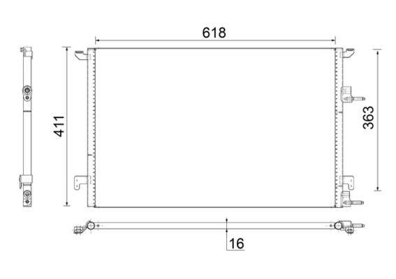 Mahle AC589000S Kondensator, Klimaanlage