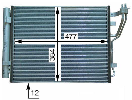 Mahle AC709000P Kondensator, Klimaanlage