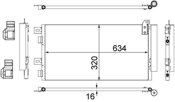 Mahle AC312001S Kondensator, Klimaanlage