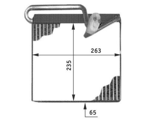 Verdampfer Klimaanlage Kühlrohre parallel 263mm-235mm MAHLE für u.a. OPEL ASTRA