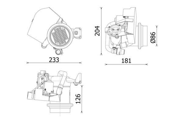 Mahle CE40000P Kühler, Abgasrückführung