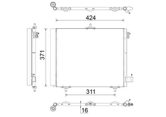 Mahle AC460000S Kondensator, Klimaanlage