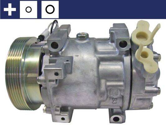 Klimakompressor 12 V Ø 125 mm MAHLE passend für u.a. DACIA SANDERO