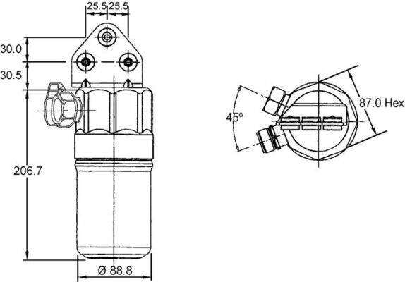 Mahle AD187000S Trockner, Klimaanlage