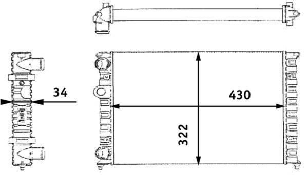 Mahle CR364000S Kühler, Motorkühlung