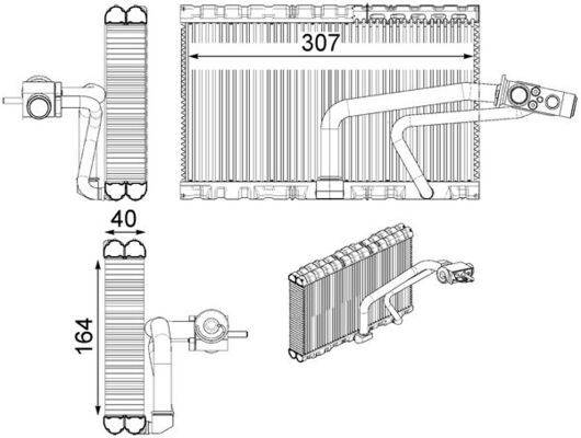 Mahle AE114000P Verdampfer, Klimaanlage