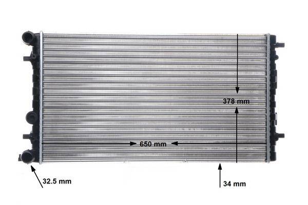 Kühler Motor Rippen mechanisch gefügt 650 mm - 378 mm MAHLE für u.a. VW NEW