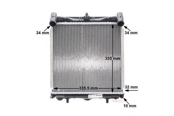 Kühler Motor Kühlrippen gelötet 355 mm - 350 mm MAHLE für u.a. PORSCHE 911