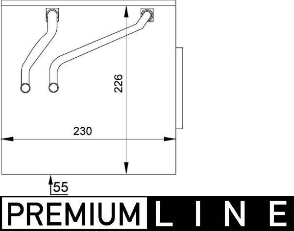 Verdampfer Klima Rohre parallel 230 mm - 223 mm MAHLE für u.a. FORD FIESTA
