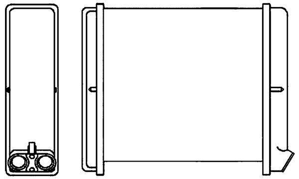 Wärmetauscher Innenraumheizung Alu 178 mm - 176 mm MAHLE für u.a. OPEL VECTRA