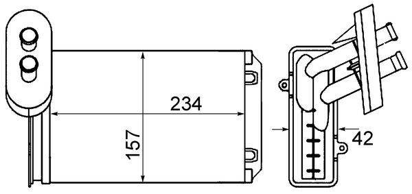 Mahle AH19000S Wärmetauscher, Innenraumheizung
