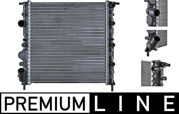 Kühler Motor Rippen mechanisch gefügt 375 mm - 350 mm MAHLE für RENAULT CLIO