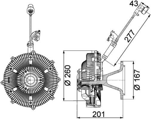 Mahle CFC115000P Kupplung, Kühlerlüfter