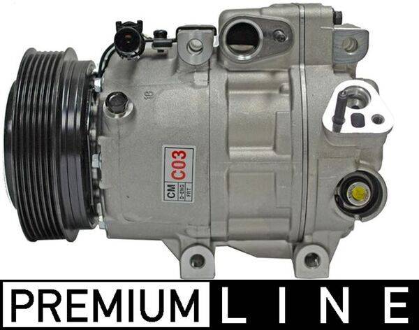 Klimakompressor 12 V Ø 118 mm MAHLE passend für u.a. HYUNDAI SANTA