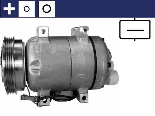 Klimakompressor 12 V Ø 120 mm MAHLE passend für u.a. AUDI A4