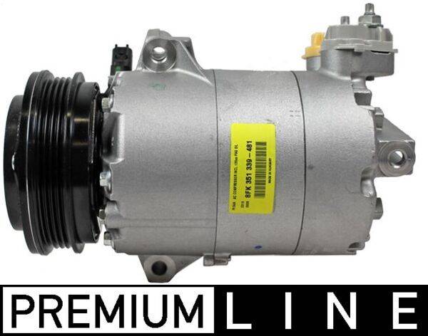 Klimakompressor 12 V Ø 110 mm MAHLE passend für u.a. FORD FOCUS