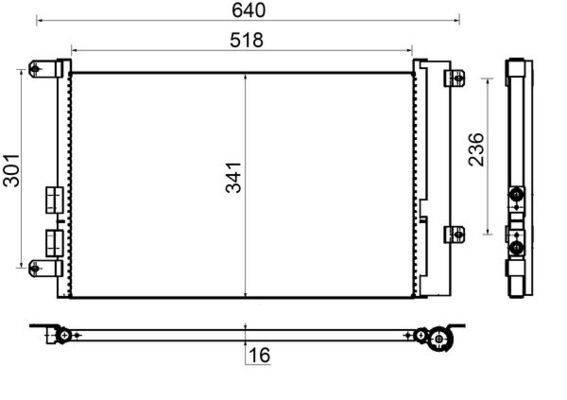 Mahle AC401000S Kondensator, Klimaanlage