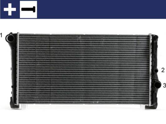 Kühler Motor Rippen mech. gefügt 580 mm - 322 mm MAHLE für u.a. LANCIA YPSILON