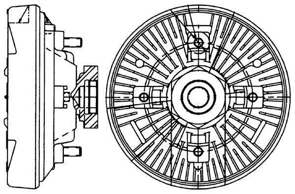Kupplung Kühlerlüfter thermisch Ø 97 mm MAHLE für NEW HOLLAND TM