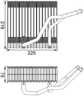 Mahle AE38000S Verdampfer, Klimaanlage